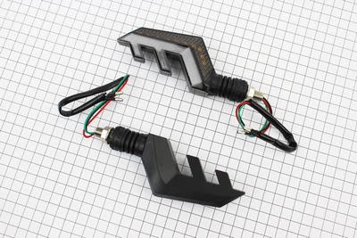 Поворотник LED секвентальный (ВИГИБ тип 2) на гибкой ножке со стоп/габаритом, 2 шт для мототехники CYT