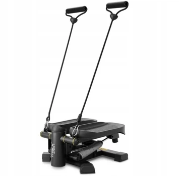 Степпер поворотный 2в1 Trex Sport TX-070SP Twiz Black с эспандерами и шагомером до 150 кг Черный