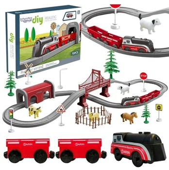 Kolejka elektryczna Woopie Farma Zwierzęta 70 elementów (5906280657383)