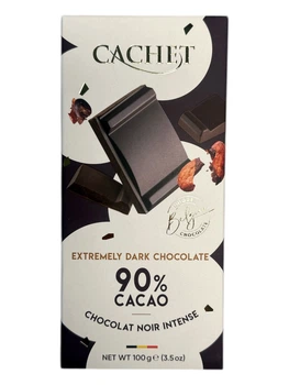 Шоколад CACHET Чорний EXTRA 90% какао 100 г (61049)