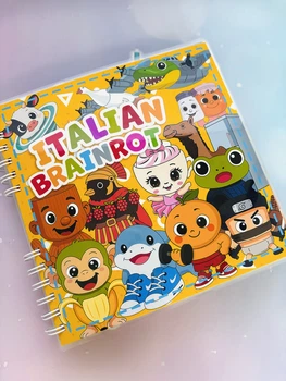Italian brainrot итальянские мемы брейнрот книжка на липучках лепучок альбом игра балерино капучино бока