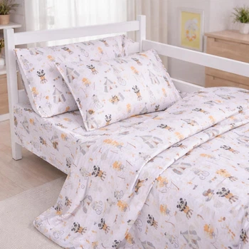 Простынь MirSon Полуторная 150х220 см 17-0928 Baby Circus Ranforce Elite (2200012576861)