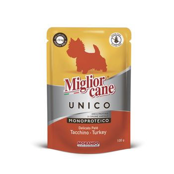 Консервированный корм Morando Migliorcane UNICO Влажный корм для собак, паштет из индейки 100 г (m02453)