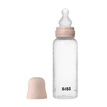 Дитяча пляшечка BIBS Baby Bottle Round Silicone 270 ml Medium Flow (середній потік) Blush