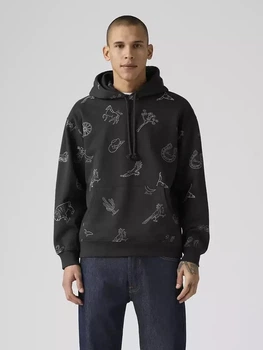 Худи утепленное мужское Levi`s 755433594 M Серое (1159956478)
