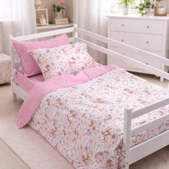 Комплект постельного белья Mirson Полуторный 143х210 см 17-0925 Tiny Deer Бязь (2200012574157)