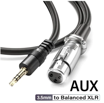 Микрофонный кабель готовый XLR - Jack 3,5 мм - 3 метра, стерео. JB sound