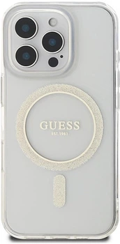 Панель Guess IML Glitter Circle MagSafe для Apple iPhone 16 Pro Max Transparent (3666339307585)
