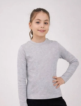 Лонгслів для дівчинки SMIL 114225 Сірий меланж р.140