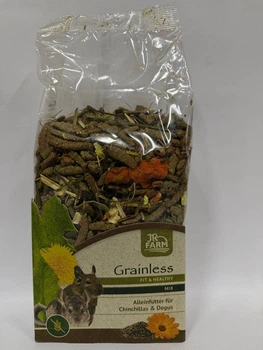 JR Farm Grainless Health Mix Chinchilla&Degu – Повнораціонний беззерновий корм для шиншилл та дегу 600 г