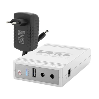 Комплект Mini UPS с блоком питания: источник бесперебойного питания Mini UPS WGP UPS103C 20000mAh 5V/12V/12V, Li-ion 4*5Ah, для роутера и оптического терминала и блок питания SPF-1202B 12V/2A (24W) (42-00260)
