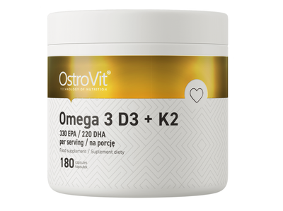 Omega 3 D3 + K2 OstroVit 180 штук