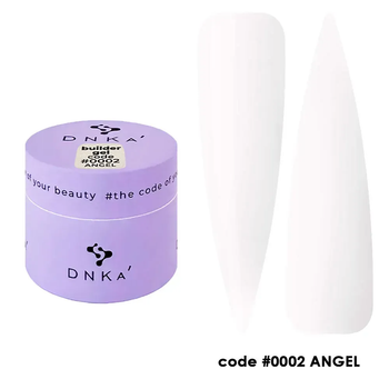 Моделювальний гель DNKa' Builder Gel #0002 Angel на 15 мл для зміцнення нігтів