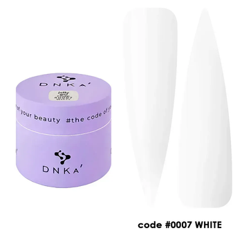 Моделювальний гель-желе DNKa' Jelly Gel #0007 White на 15 мл для зміцнення, нарощування нігтів