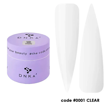 Моделирующий гель-желе DNKa’ Jelly Gel #0001 Clear на 15 мл для укрепления, наращивания ногтей