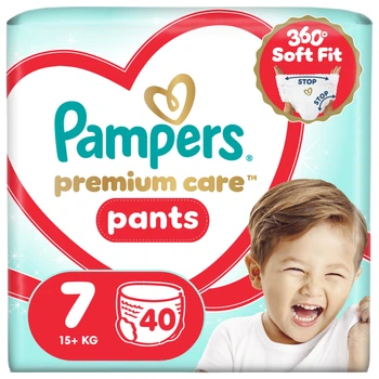 Подгузники-трусики Pampers Premium Care Pants Размер 7 (15+ кг) 40 шт (8006530320221)