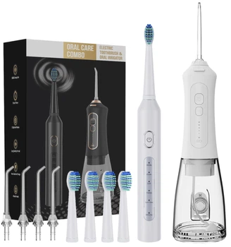 Набір Іригатор INSPIRE F6 + Електрична зубна щітка INSPIRE T5 white