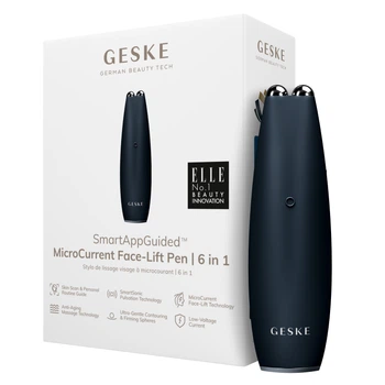 Мікрострумова ручка для підтяжки обличчя GESKE MicroCurrent Face-Lift Pen black (HB0124)