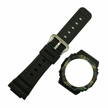 Оригинальный ремешок и накладка на корпус Casio g shock GA-2100SU-1A черный матовый