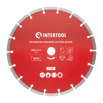 Диск отрезной сегментный алмазный 230мм, 22-24% INTERTOOL CT-1010