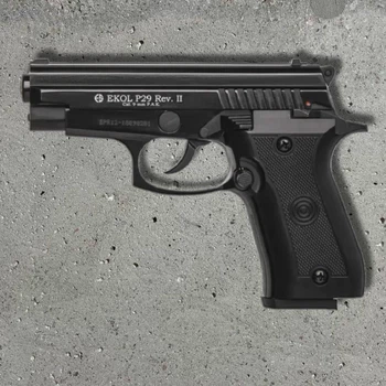 Стартовий пістолет Ekol P.29 Rev II Black 9 мм PA (14+1 патрон, металевий, напівавтомат)