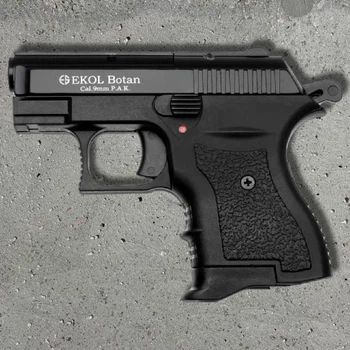 Стартовий пістолет Ekol Botan Black 9 мм PA (6+1 патрон, компактний, сигнальний)