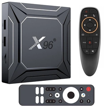 Медіаплеєр X96 M200 4 Гб 32 Гб Android 14 Смарт-ТВ Приставка Amlogic S905X5M для телебачення, ігор, фільмів та YouTube + аеропульт G10S