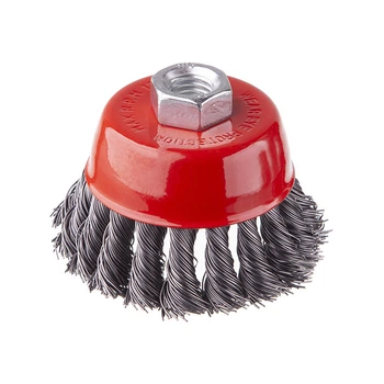 Щетка чашечная 85 мм М14 (пучки витой проволоки) INTERTOOL BT-2085