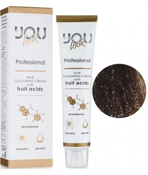 Крем-фарба You Look Professional Hair Colouring Cream 6.18 Темний попелясто-бежевий блондин для стійкого фарбування волосся, 60 мл
