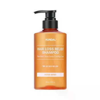 Шампунь пивной для тонких волос Kundal Beer Yeast Hair Loss Relief Shampoo Herb Mint 500 мл