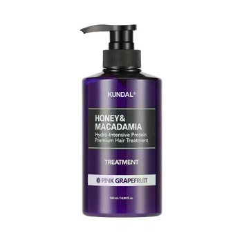 Кондиционер-маска для волос Розовый грейпфрут Kundal Honey Macadamia Protein Hair Treatment Pink Grapefruit 500 мл