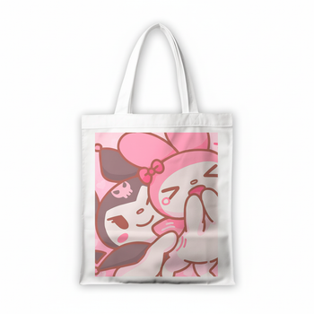 Сумка-шопер Онегай Моя Мелодія Onegai My Melody 39x35 см біла з льону 29674