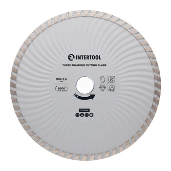 Диск отрезной Turbo, алмазный 180мм, 16-18% INTERTOOL CT-2004