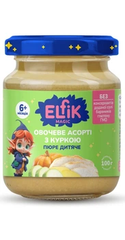 Овощное пюре-ассорти с курицей Elfik Magic 100 г