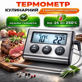 Термометр Кулинарный с выносным щупом