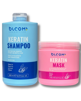 Набір для домашнього догляду BLOOM Keratin Shampoo 500 ml + Keratin Mask 500 ml