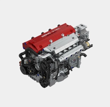 Мотор Honda K20A JDM конструктор с электродвигателем масштаб 1:24 PowerBuild Двигатель 1248 деталей