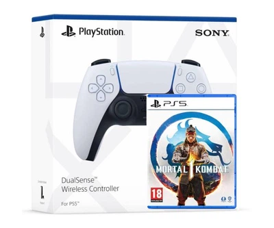 Геймпад Sony DualSense (White) + Гра Mortal Kombat 1 (російські субтитри)
