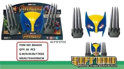 Набор Росомахи, световая маска и когти ABC Логан, X-men, Wolverine