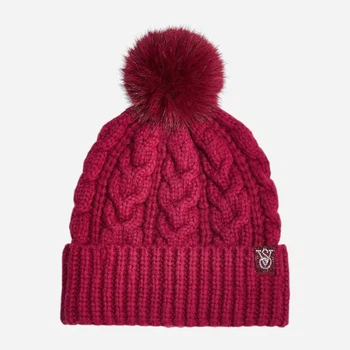 Шапка женская Victoria's Secret Cozy Cable-Knit Pom 345650679 One Size Красная (1159856975_268449581991)