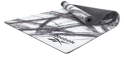 Килимок для йоги Reebok Natural Rubber Yoga Mat 32 мм, біло-сірий