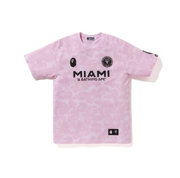 Футболка Bape Inter Miami у рожевому кольорі,розмір XL.Футболка A Bathing Ape. Джерсі Bape x Adidas Inter Miami.