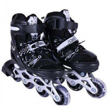 Роликові коньки розмір S (30-33) колеса PVC (ЧОРНІ) (TS01091996291627)