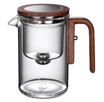 Заварочный чайник Gongfu Glass Teapot 600 мл с кнопкой, магнитным замком и фильтром (B59410F71F1A)