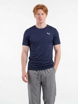 Футболка спортивна для тренувань довга чоловіча Puma Train All Day Foundations 52590898 XL Navy-White (4069157839440)