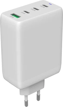 Мережевий зарядний пристрій Canyon GaN 3 x USB Type-C + 1 x USB Type-A 100W (CNS-CUW100ACC)