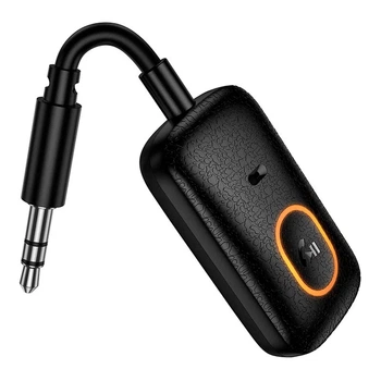 Bluetooth-адаптер-приемник для автомобиля и наушников Hoco E151 AUX 3,5 мм с микрофоном Черный