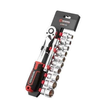 Набір головок з тріскачкою 1/2" Cr-V STORM INTERTOOL ET-8014