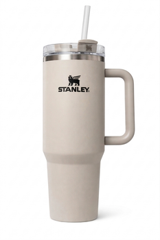Термокружка Stanley Quencher H2.O FlowState™ Tumbler з трубочкою і ручкою 1.18 л Бежевий