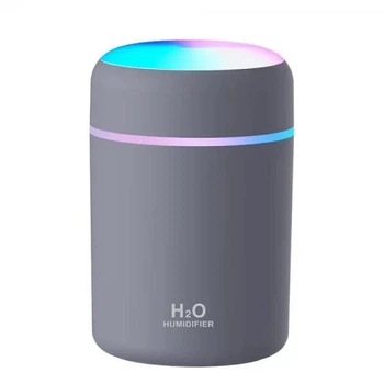 Увлажнитель воздуха мини ультразвуковой портативный Humidifier H2O диффузор компактный Серый